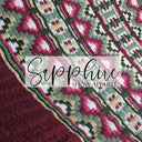 Western Show Blanket "The Uptown" Beere-Salbei-Gold-245