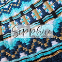 Western Show Blanket "The Uptown" Tealblau-Gold-304