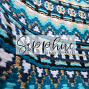 Western Show Blanket "The Uptown" Schwarz-Tealblau-Gold-312