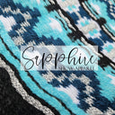 Western Show Blanket "The Uptown" Schwarz-Tealblau-Silber-360