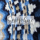 Western Show Blanket "The Texan" Rauchblau-Gold-352