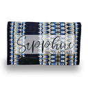 Western Show Blanket "The Santa Fe" Blue-Sky-Gold-131