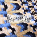 Western Show Blanket "The Santa Fe" Blue-Sky-Gold-131