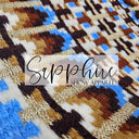 Western Show Blanket "The Santa Fee" Sky-Braun-Gold-214