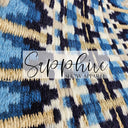 Western Show Blanket "The Santa Fee" Rauchblau-Gold-296