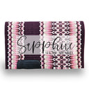 Western Show Blanket "The Santa Fee" Aubergine-Rose-Gold-325