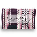 Western Show Blanket "The Santa Fee" Aubergine-Rose-Roseglitzer-326