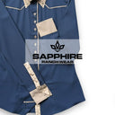 Western Ranch Shirt "The Tan" Rauchblau